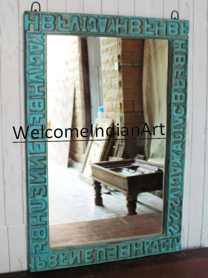 Tribal Typography Carved Wooden Frame