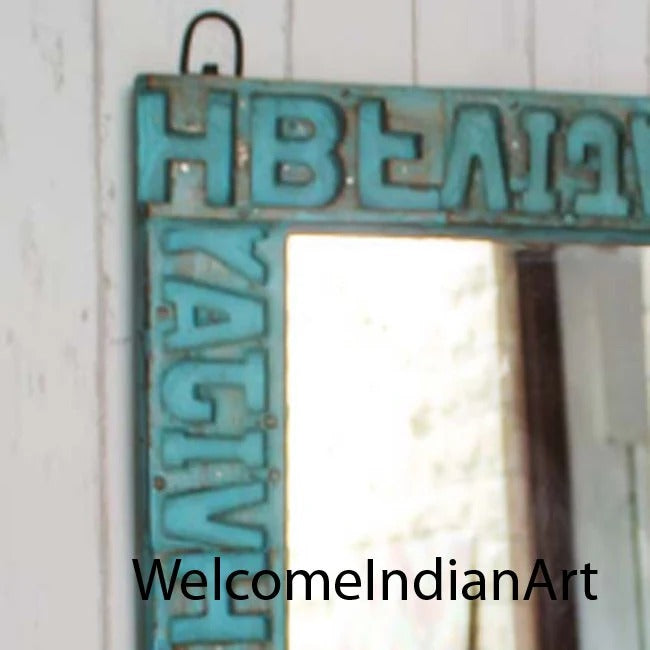 Tribal Typography Carved Wooden Frame