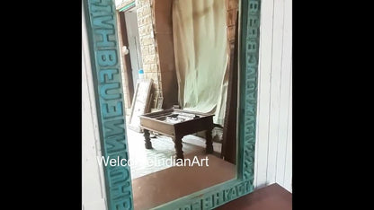 Tribal Typography Carved Wooden Frame