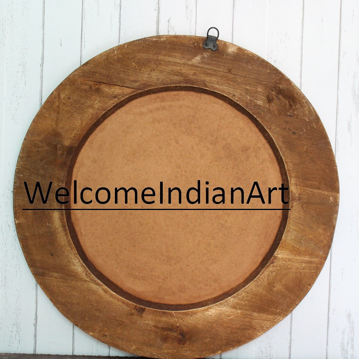 Vintage Style Wooden Round Mirror Frame