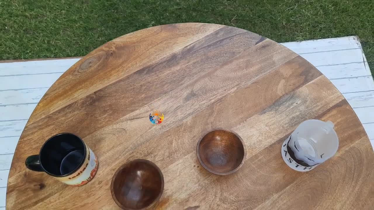 Wooden Coffee Table Drum Coffee 10X10X10
