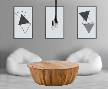 Wooden Coffee Table Drum Coffee 10X10X10