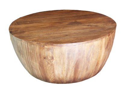 Wooden Coffee Table Drum Coffee 10X10X10