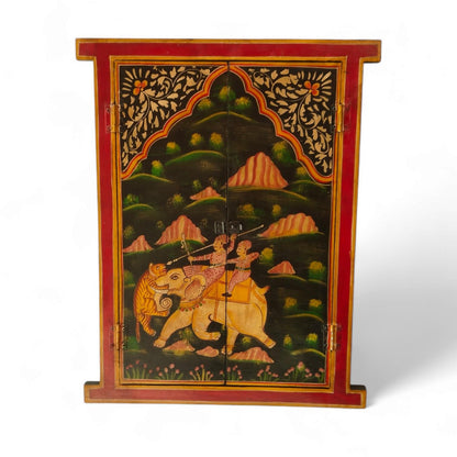 Krishna Radha & Rajasthani Art Wooden Window