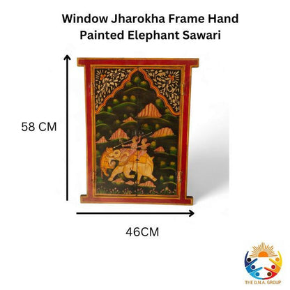 Krishna Radha & Rajasthani Art Wooden Window