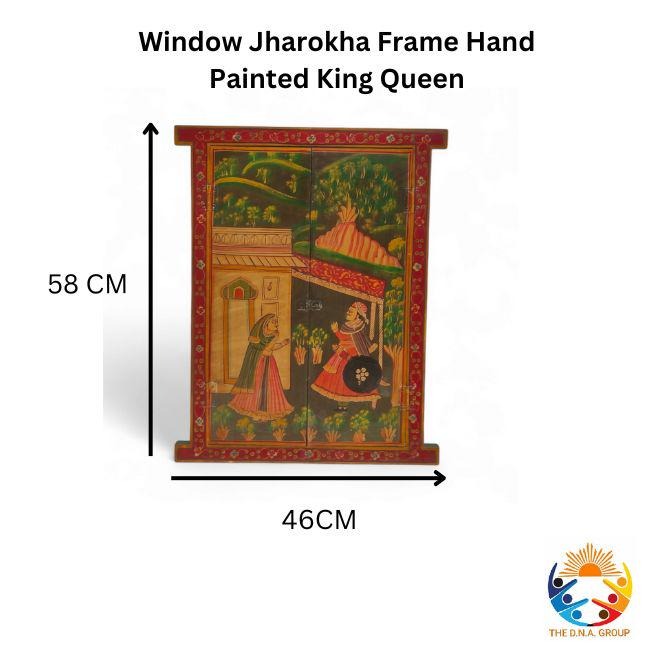 Krishna Radha & Rajasthani Art Wooden Window