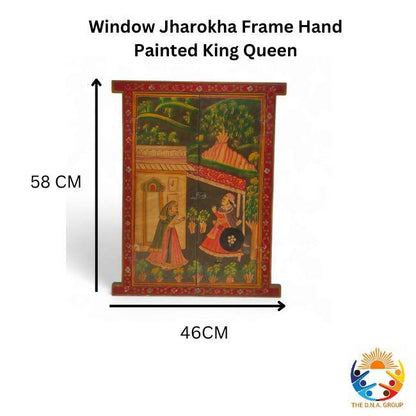 Krishna Radha & Rajasthani Art Wooden Window
