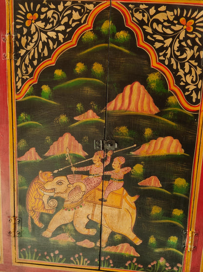 Krishna Radha & Rajasthani Art Wooden Window