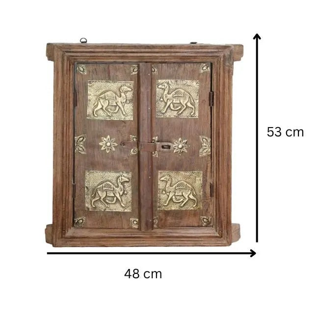 Indian Cultural Wall Art With Metal Fitting - Heritage Window