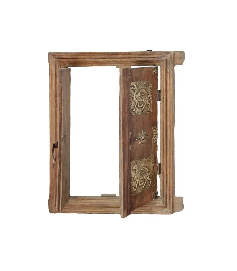 Indian Cultural Wall Art With Metal Fitting - Heritage Window
