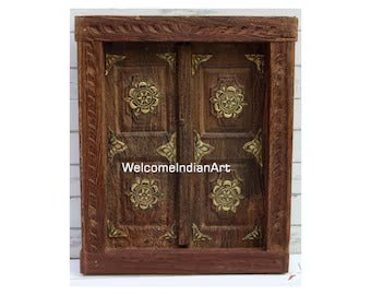 Antique Metal Fitted Old Wooden Model 1