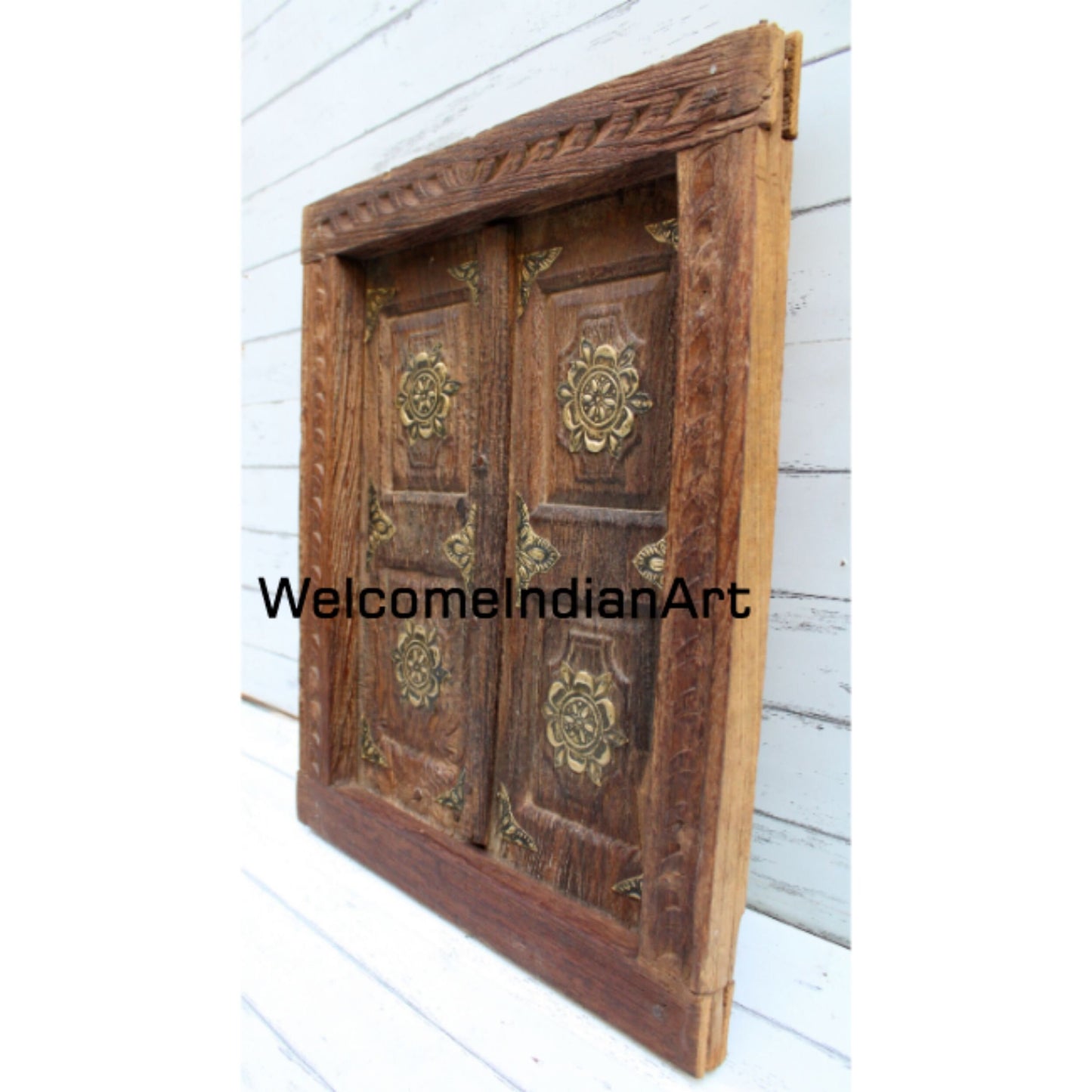 Antique Metal Fitted Old Wooden Model 1