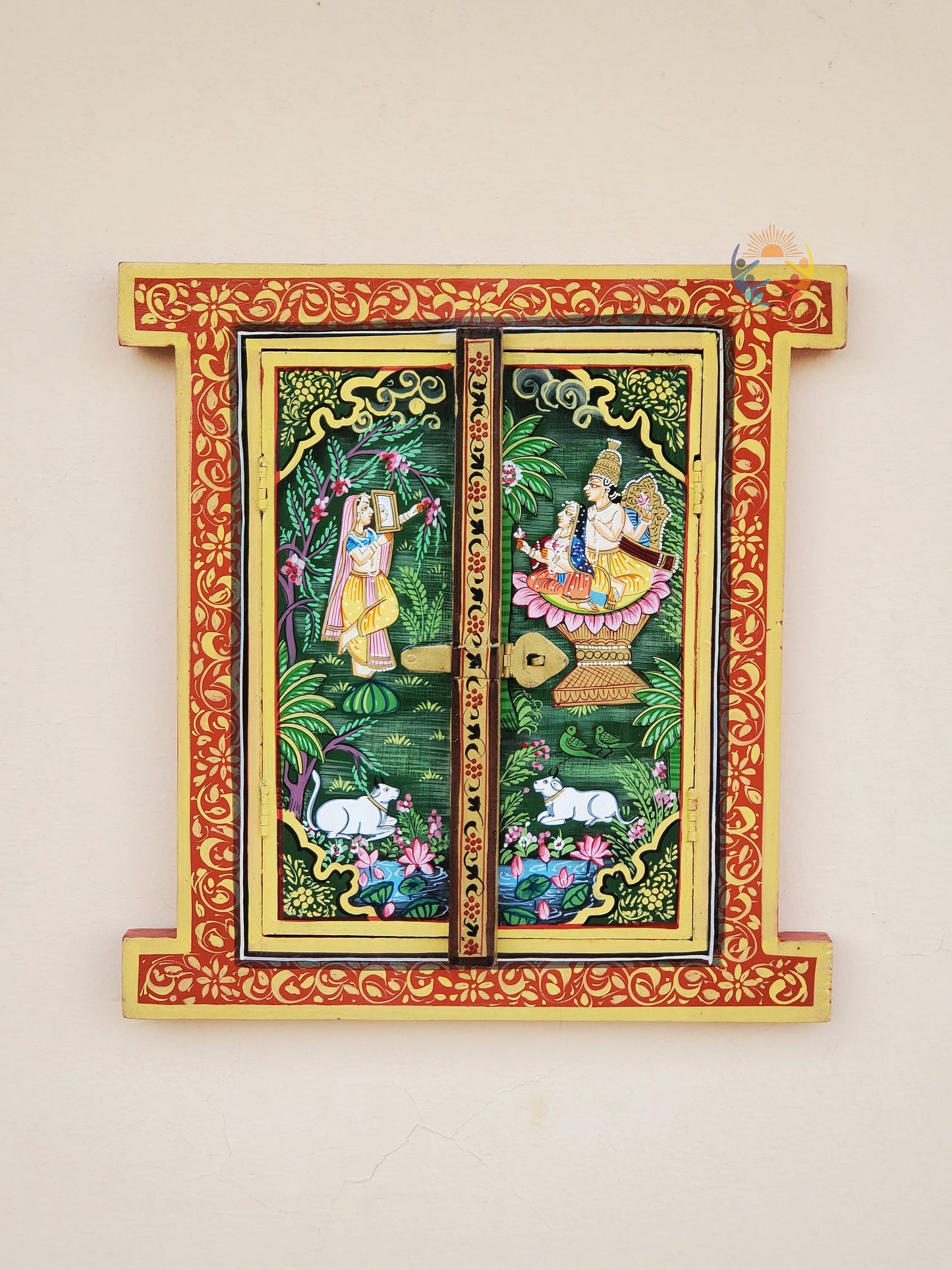 Traditional Handpainted Wooden Window