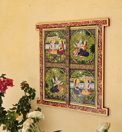 Hand Painted Wooden Window Wall Wood