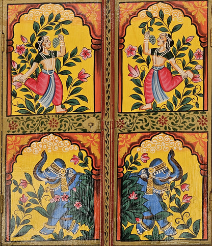 Indian Folk Art Wooden Window