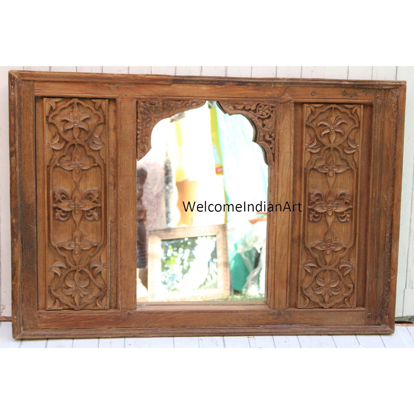 Artistic Wood Mirror Frame - Home Decor