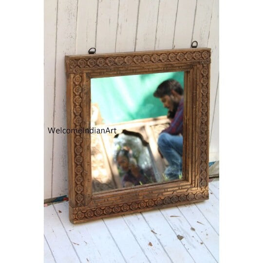 Artistic Wood Mirror Frame - Home Decor