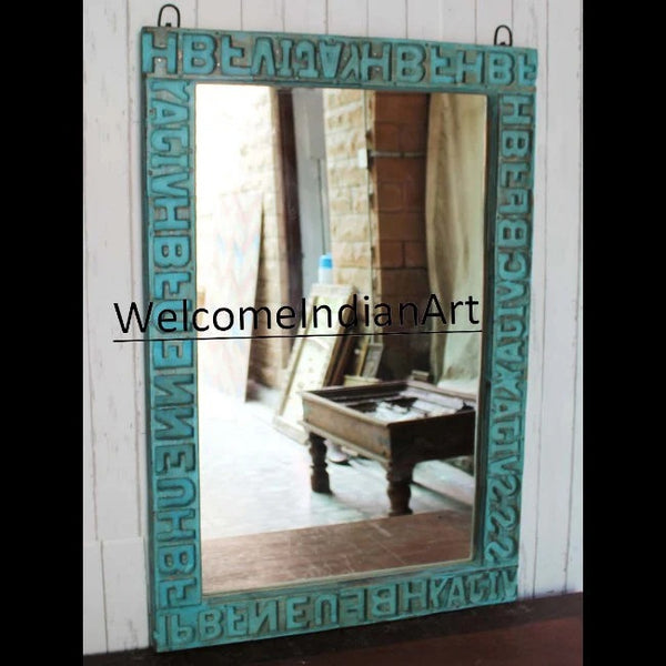Tribal Typography Carved Wooden Frame