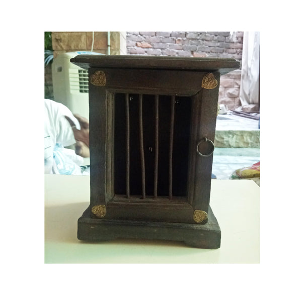Old Wooden Key Holder Box Wood