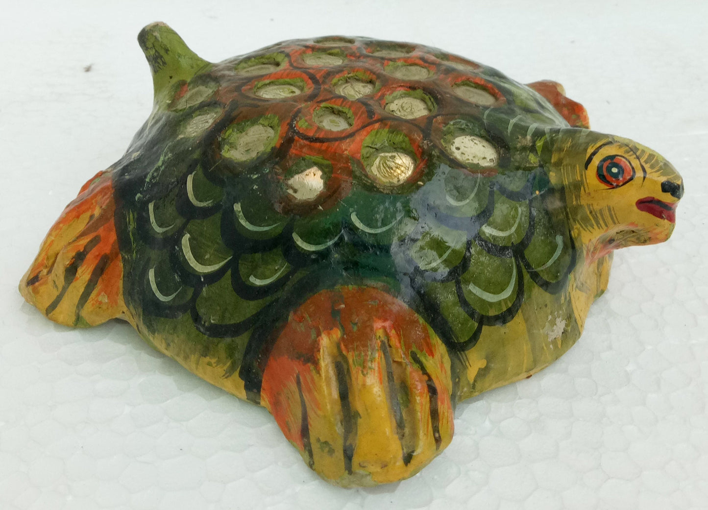 Antique Handmade Tortoise Paper Mache Handmade Paper Mache