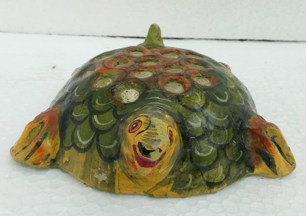 Antique Handmade Tortoise Paper Mache Handmade Paper Mache