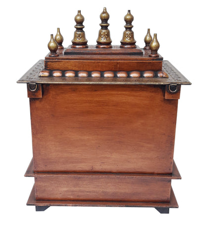 Copper with vintage feel Wooden Temple For Home