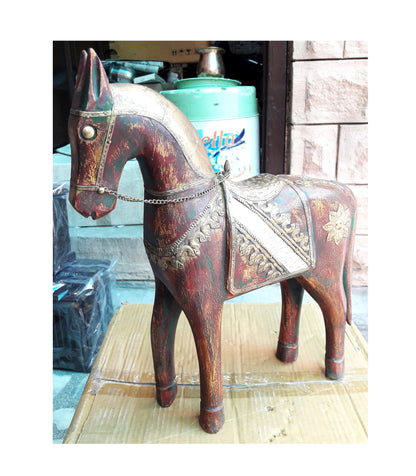 Old Wood Horse Sculpture Horse Model 1