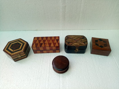 Luxurious Wooden Boxes For Jewelry Model 1 ( Lot Of 5 )