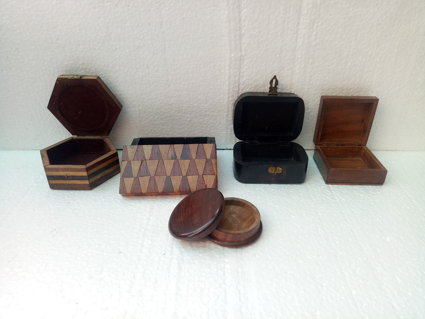 Luxurious Wooden Boxes For Jewelry Model 1 ( Lot Of 5 )
