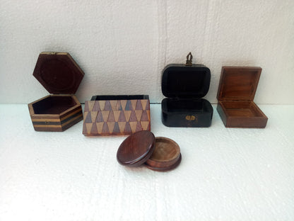 Luxurious Wooden Boxes For Jewelry Model 1 ( Lot Of 5 )