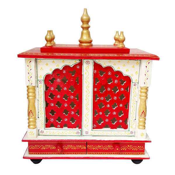handmade wooden crafted hindu pooja ghar mandap, latest wall mounted temples for home office and shop decorations, religious art and decor