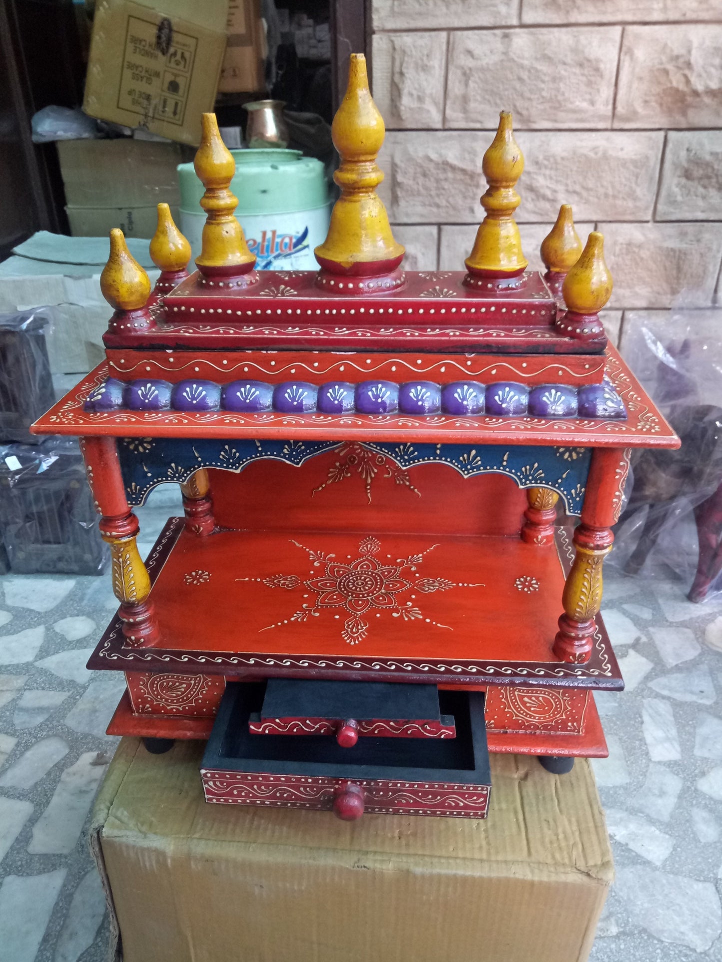 Wooden Temple Hindu Pooja Mandir Wooden