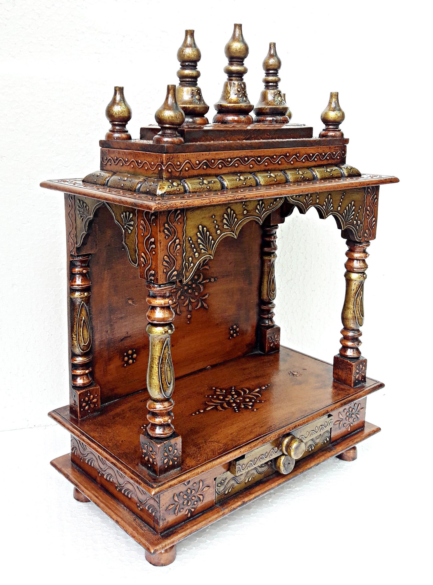Hand Painted Wooden Temple Mandir Wooden