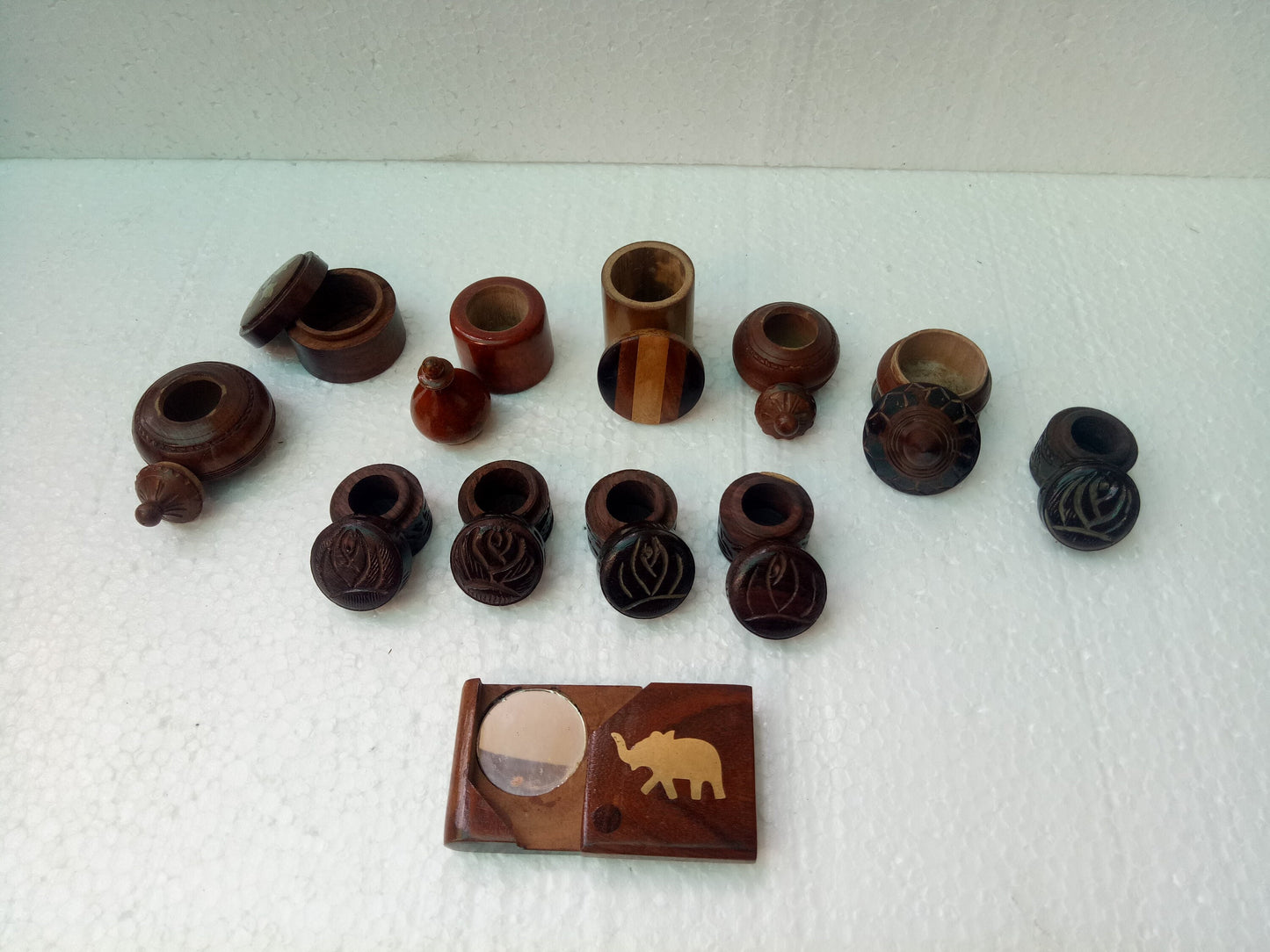 Wooden Handmade Engraved Trinket Jewelry Model 1( Lot Of 12