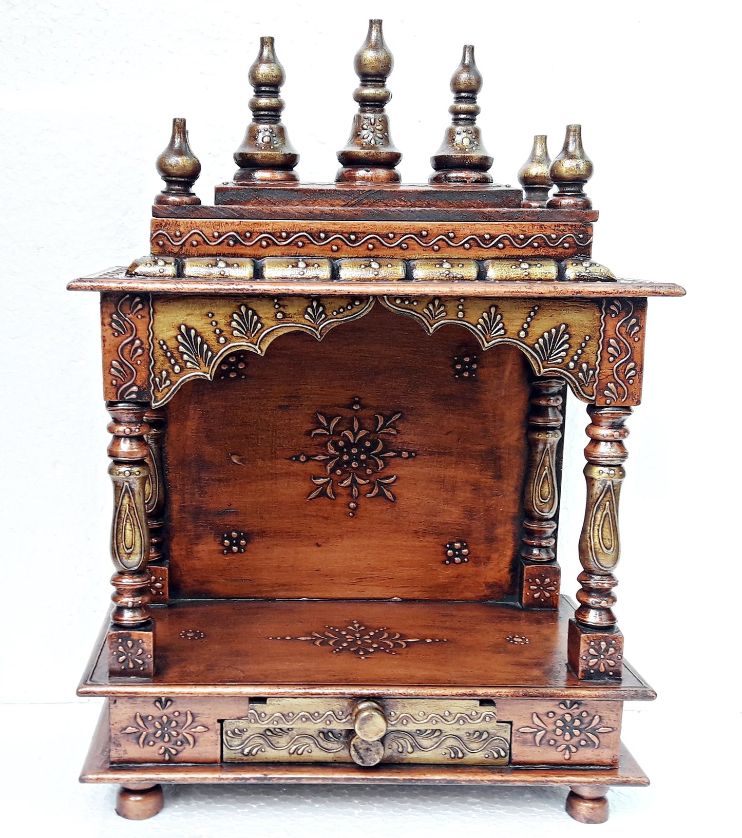 Hand Painted Wooden Temple Mandir Wooden