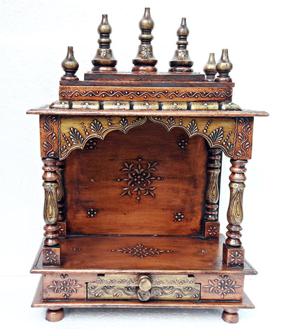 Hand Painted Wooden Temple Mandir Wooden