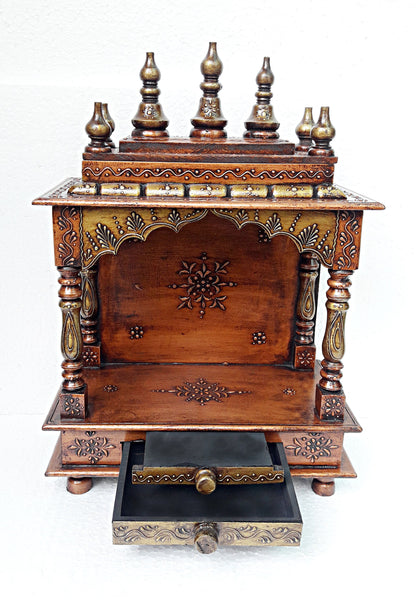 Hand Painted Wooden Temple Mandir Wooden