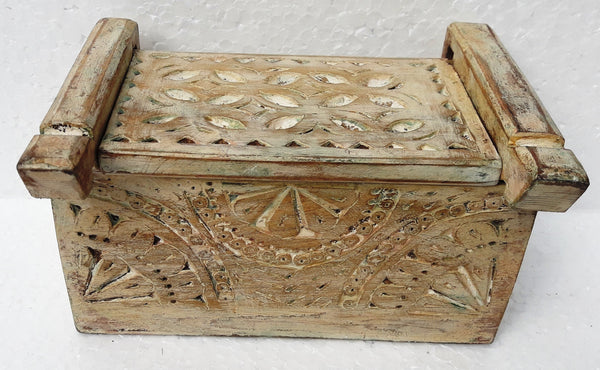 Antique Wooden Box Vintage Design Model 1
