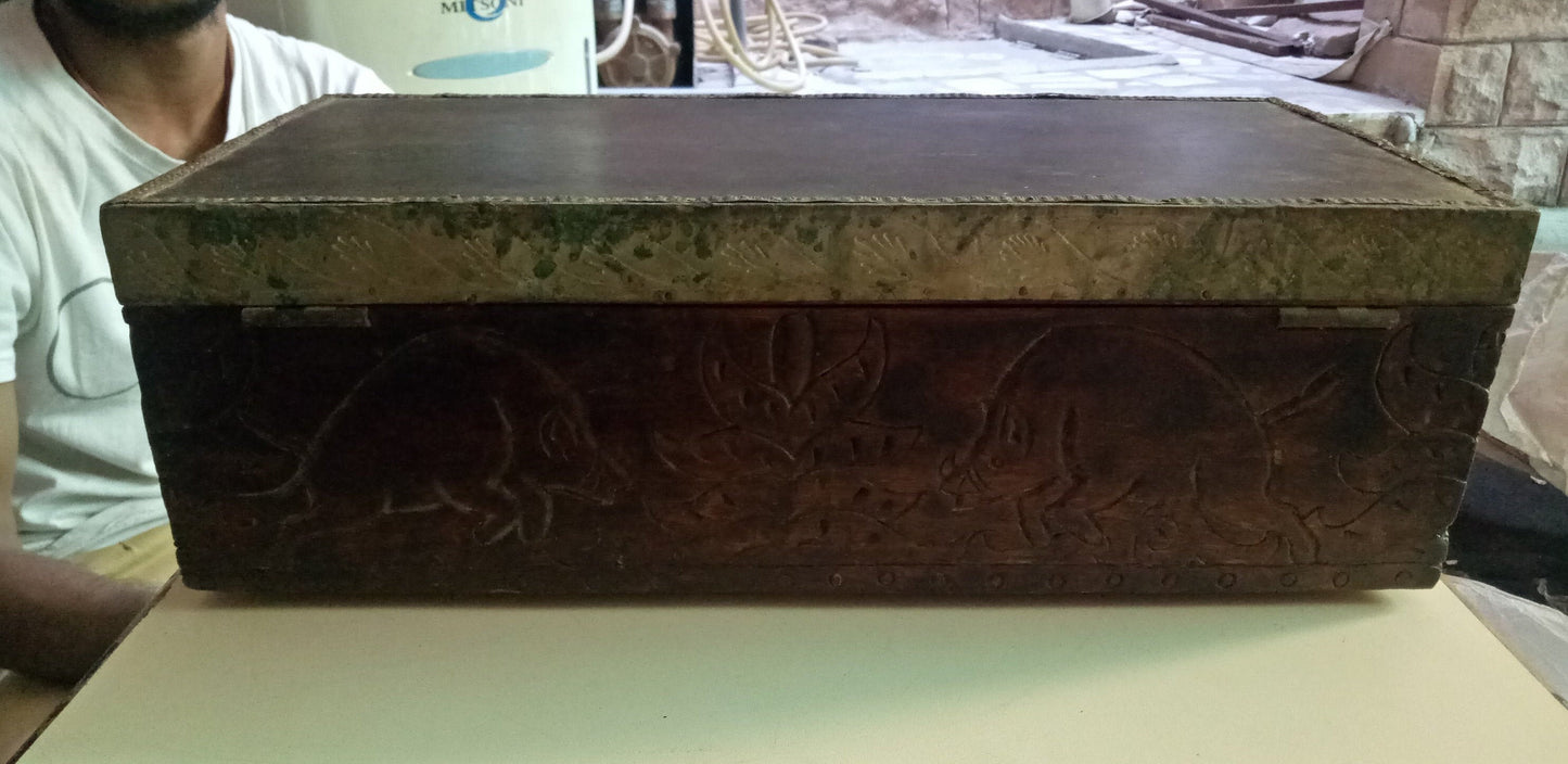 Old Wooden Box Jewelry Box, Model 1 ( Set Of 1 )