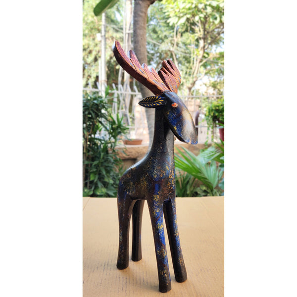 Wooden Old Hand Made Reindeer Model 1 :-