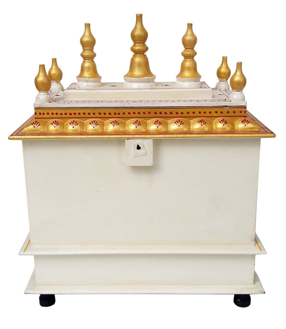 Wooden Mandir Gold Temple Hindu Pooja