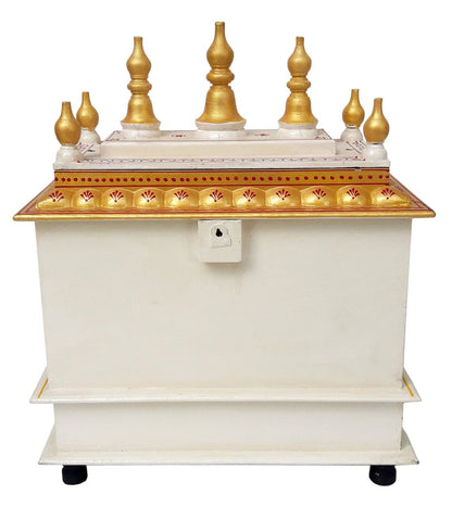 Wooden Mandir Gold Temple Hindu Pooja