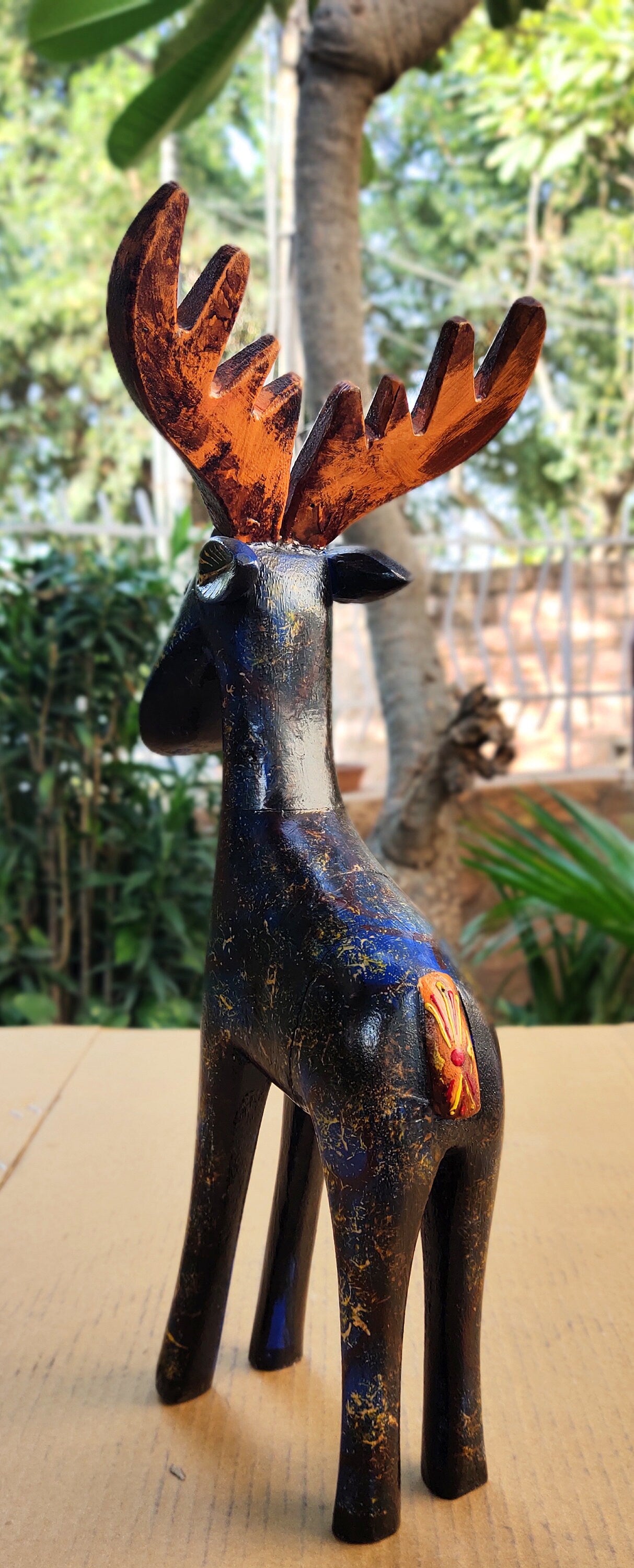 Wooden Old Hand Made Reindeer Model 1 :-