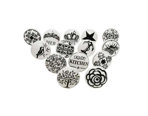 Ceramic Door Knobs Multi Design Model 1 :- Lot Of 14