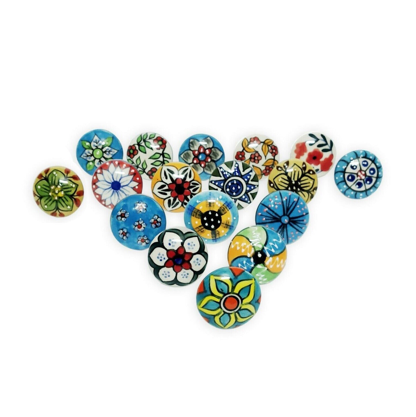 Ceramic Door Knobs Multi Colors Hand