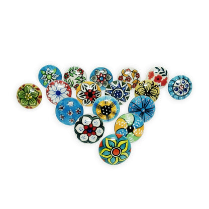 Ceramic Door Knobs Multi Colors Hand