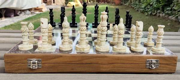 Chess Board Chess Set Black Side Wood