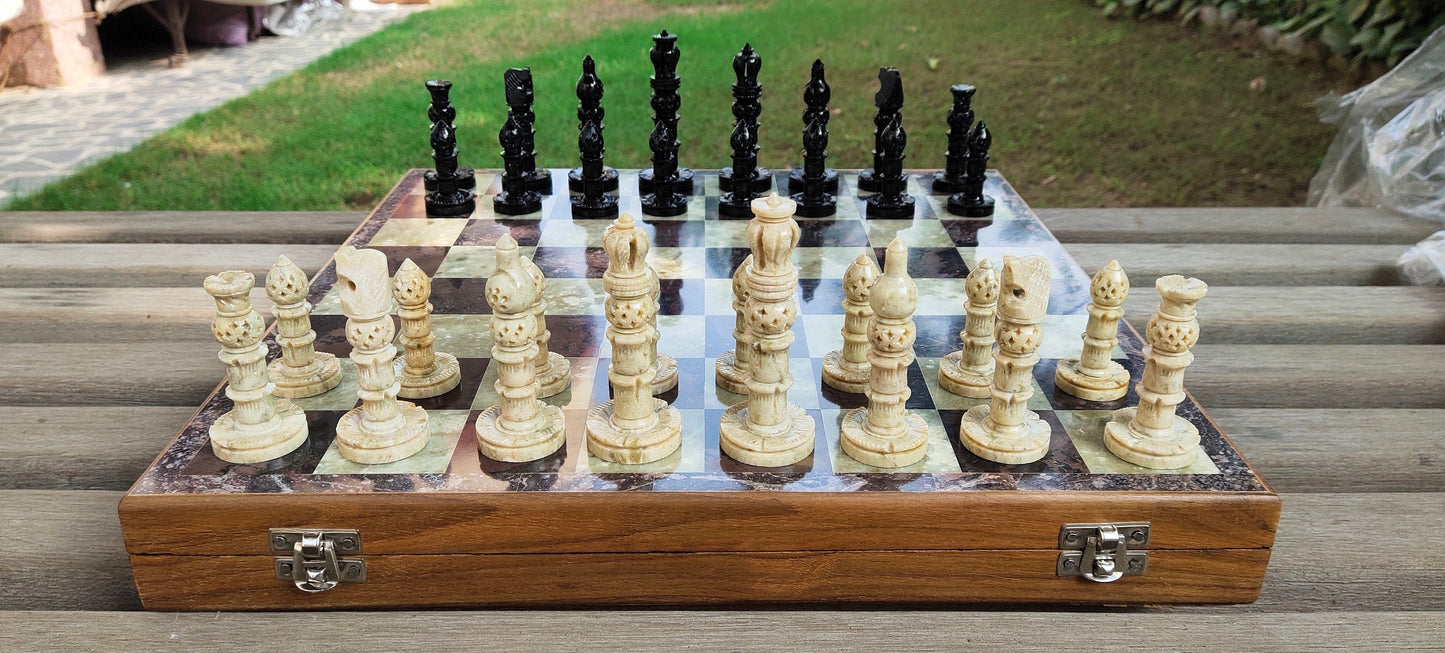 Chess Board Chess Set Black Side Wood