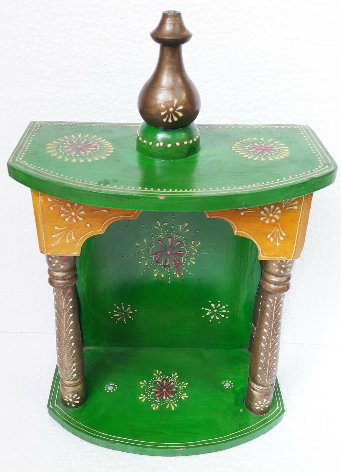Small Wooden Temple Mandir Handcrafted Wood