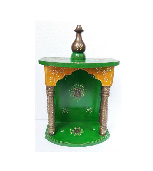 Small Wooden Temple Mandir Handcrafted Wood
